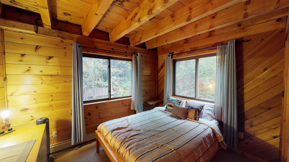 The Bedroom with Large Bed in our Killington Big House.